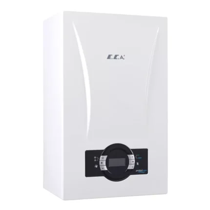 E.C.A Proteus Premix 35 kW kombi LCD dijital ekran ve modern ön panel görünümü
